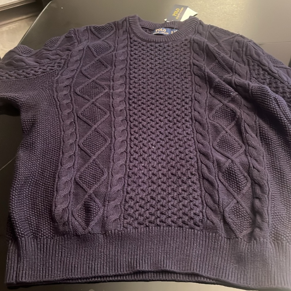 Men’s Ralph Lauren Navy Cable Knit Sweater